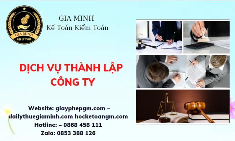 Dịch vụ tư vấn thành lập công ty tại Thành Phố Hồ Chí Minh