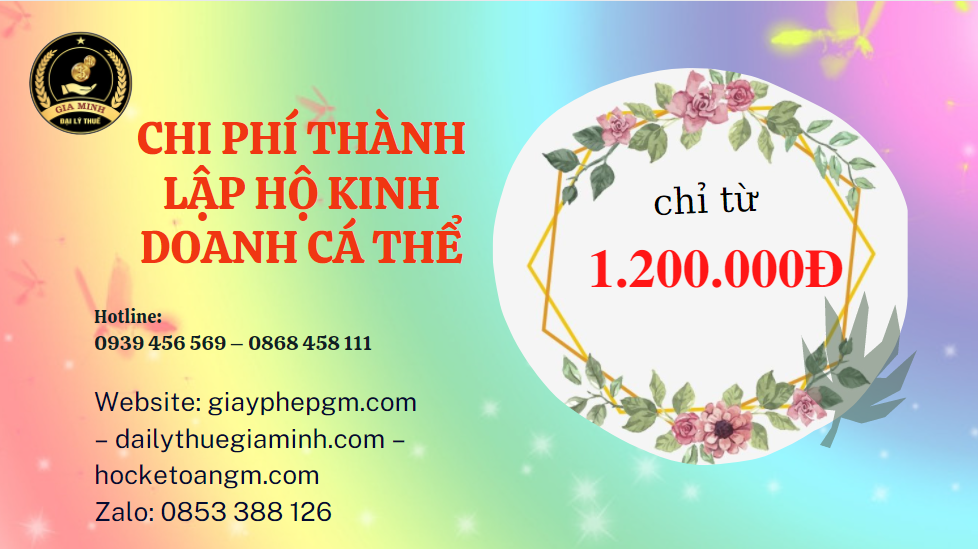Thủ Tục Thành Lập Hộ Kinh Doanh Cá Thể TPHCM 5 Thành lập hộ kinh doanh tốn bao nhiêu tiền tại tphcm