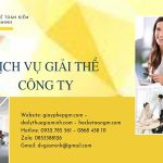 Quy trình giải thể công ty TNHH 2 thành viên trở lên tại TP Cần Thơ
