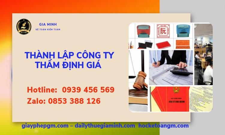Thành lập doanh nghiệp Thẩm định giá tại tphcm