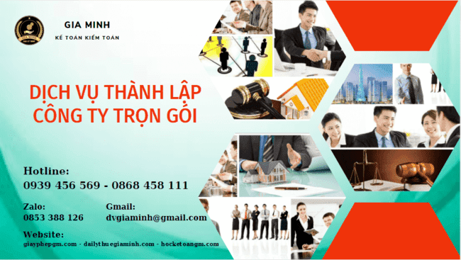 Thành lập doanh nghiệp trọn gói chuyên nghiệp tại tphcm