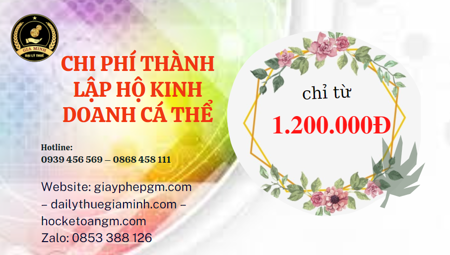 THỦ TỤC THÀNH LẬP HỘ KINH DOANH CÁ THỂ CẦN THƠ 5 Thành lập hộ kinh doanh tốn bao nhiêu tiền tại Cần Thơ