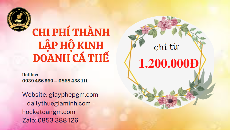 Thủ tục thành lập hộ kinh doanh cá thể Đà Nẵng 5 thành lập hộ kinh doanh tốn bao nhiêu tiền tại Đà Nẵng