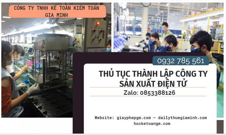 Thủ tục thành lập công ty sản xuất hàng điện tử tại Huyện Chương Mỹ