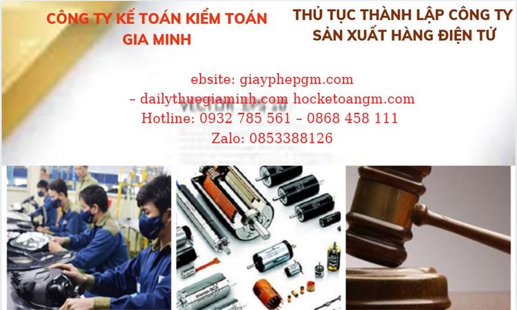 Thủ tục thành lập công ty sản xuất hàng điện tử tại Thành phố Hải Phòng 