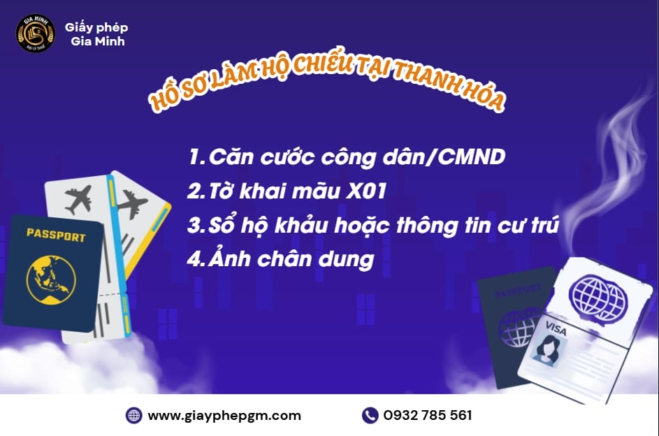 Hồ sơ xin cấp hộ chiếu mới tại Thanh Hóa