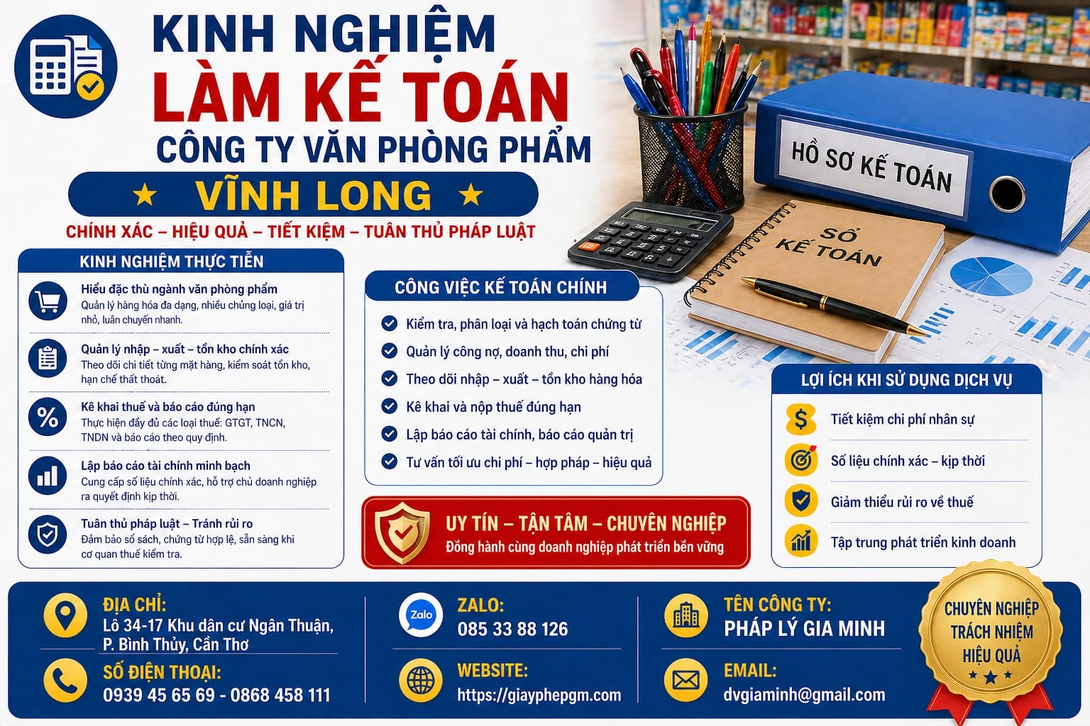 Dịch vụ kế toán du lịch Vĩnh Long uy tín, chuyên nghiệp 19 Kinh nghiệm làm kế toán công ty du lịch Vĩnh Long