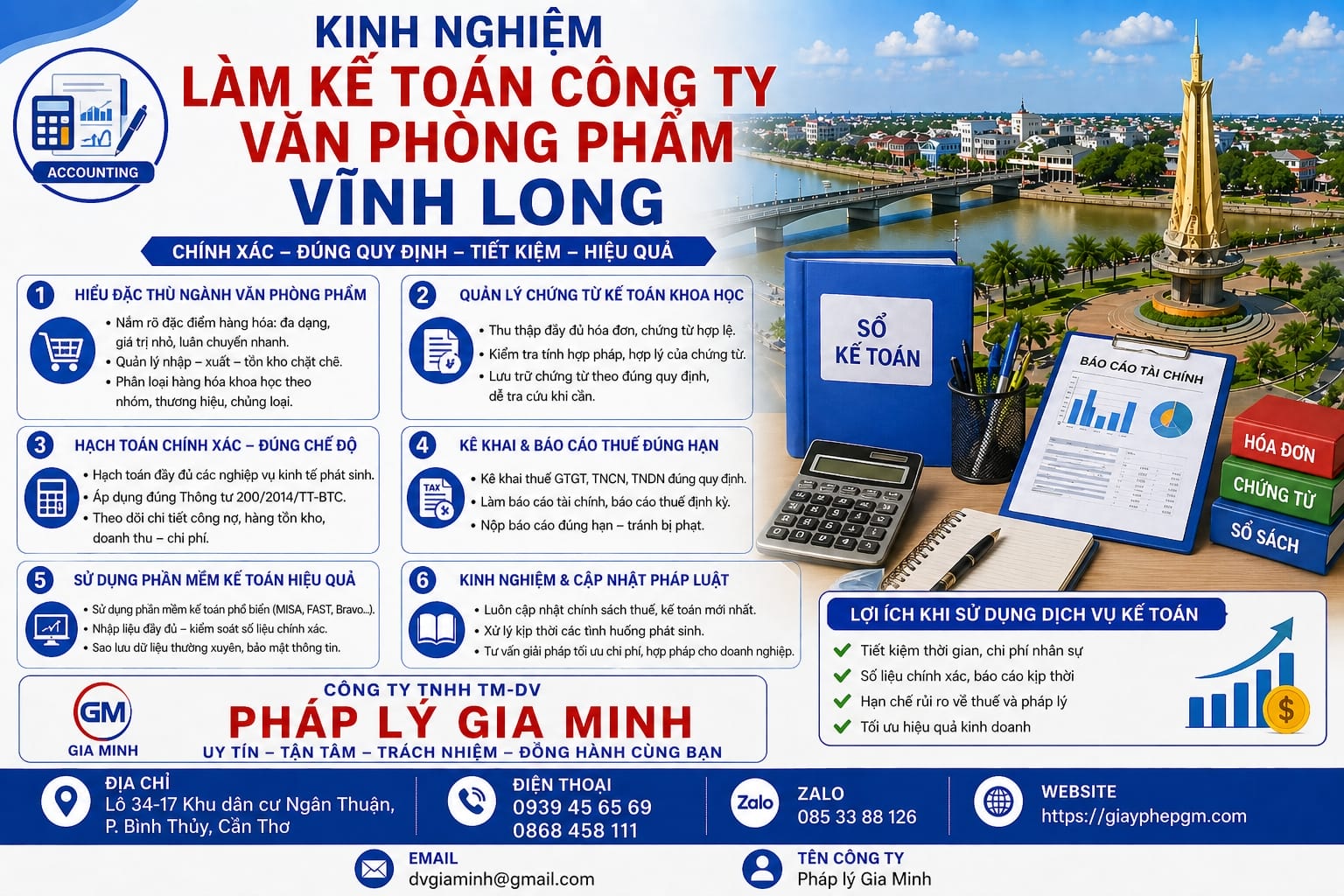 Kinh nghiệm làm kế toán công ty văn phòng phẩm Vĩnh Long