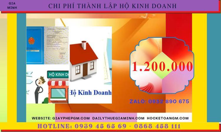 THỦ TỤC THÀNH LẬP HỘ KINH DOANH CÁ THỂ TẠI QUẬN 1 - THÀNH PHỐ HỒ CHÍ MINH 5 Thành lập hộ kinh doanh tốn bao nhiêu tiền tại Quận 1 - TPHCM