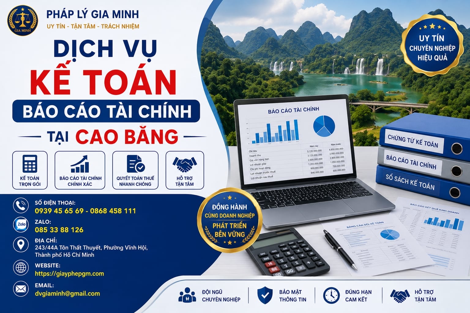 Báo cáo tài chính cuối năm tại Cao Bằng nhanh chóng