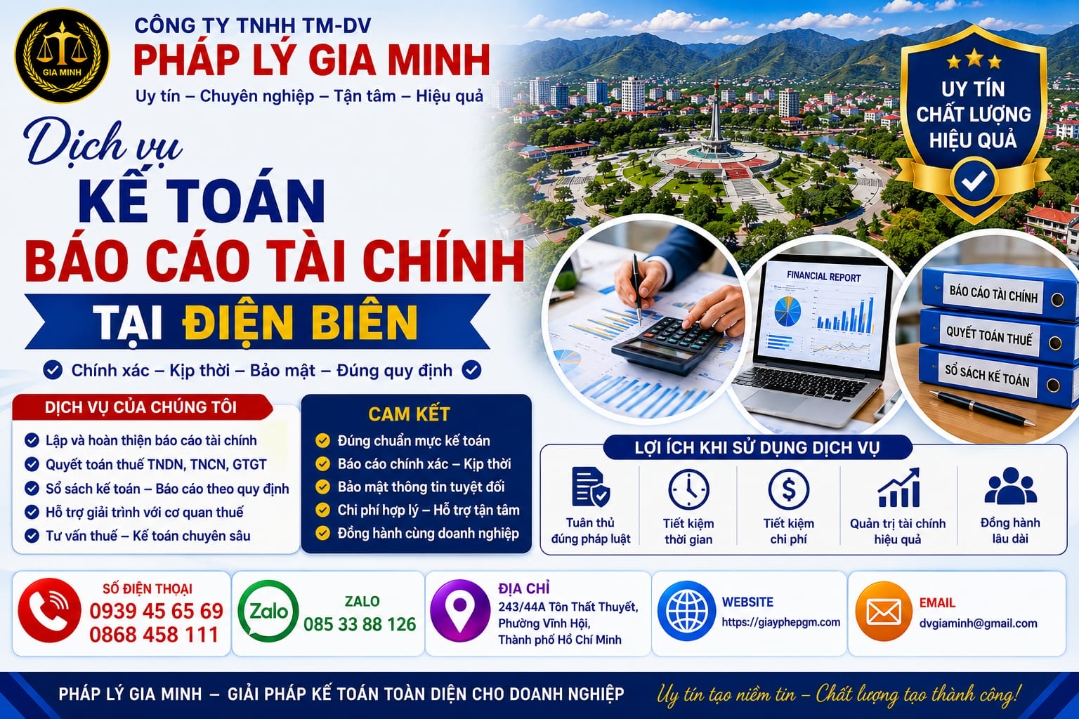 Báo cáo tài chính cuối năm tại Điện Biên nhanh chóng