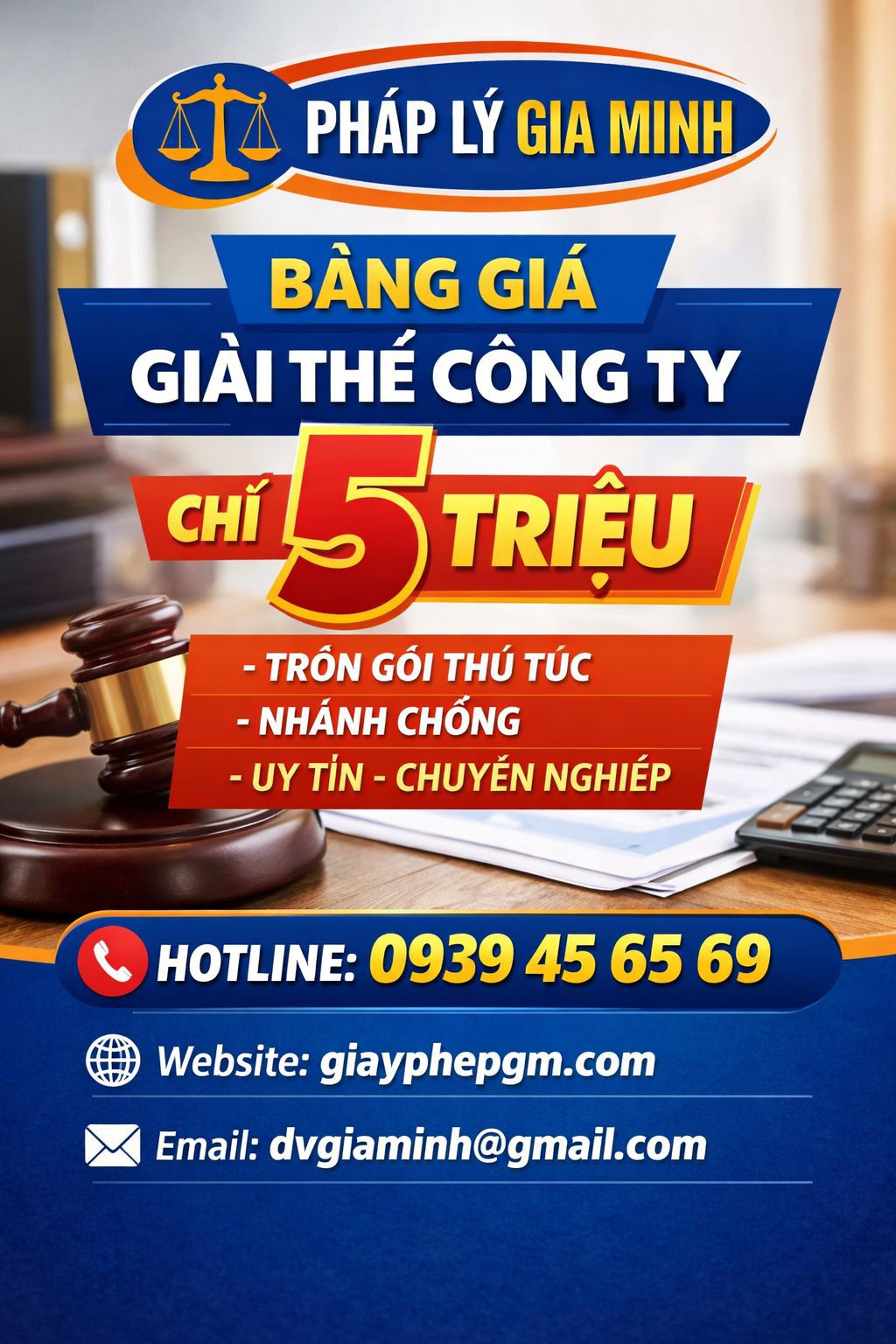 Chi phí giải thể công ty trọn gói tại Bắc Giang

