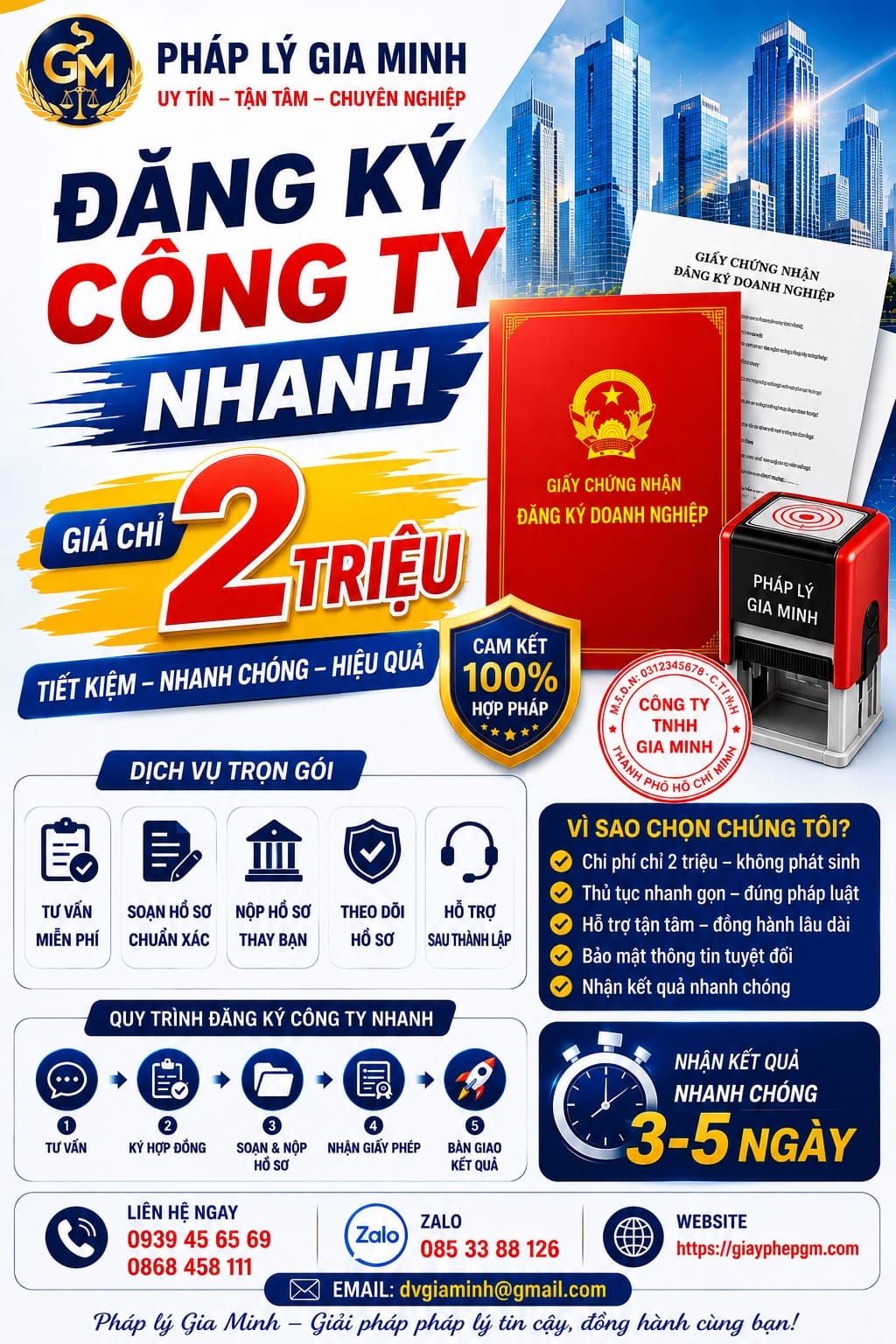 Chi phí thành lập công ty Thành phố Hồ Chí Minh