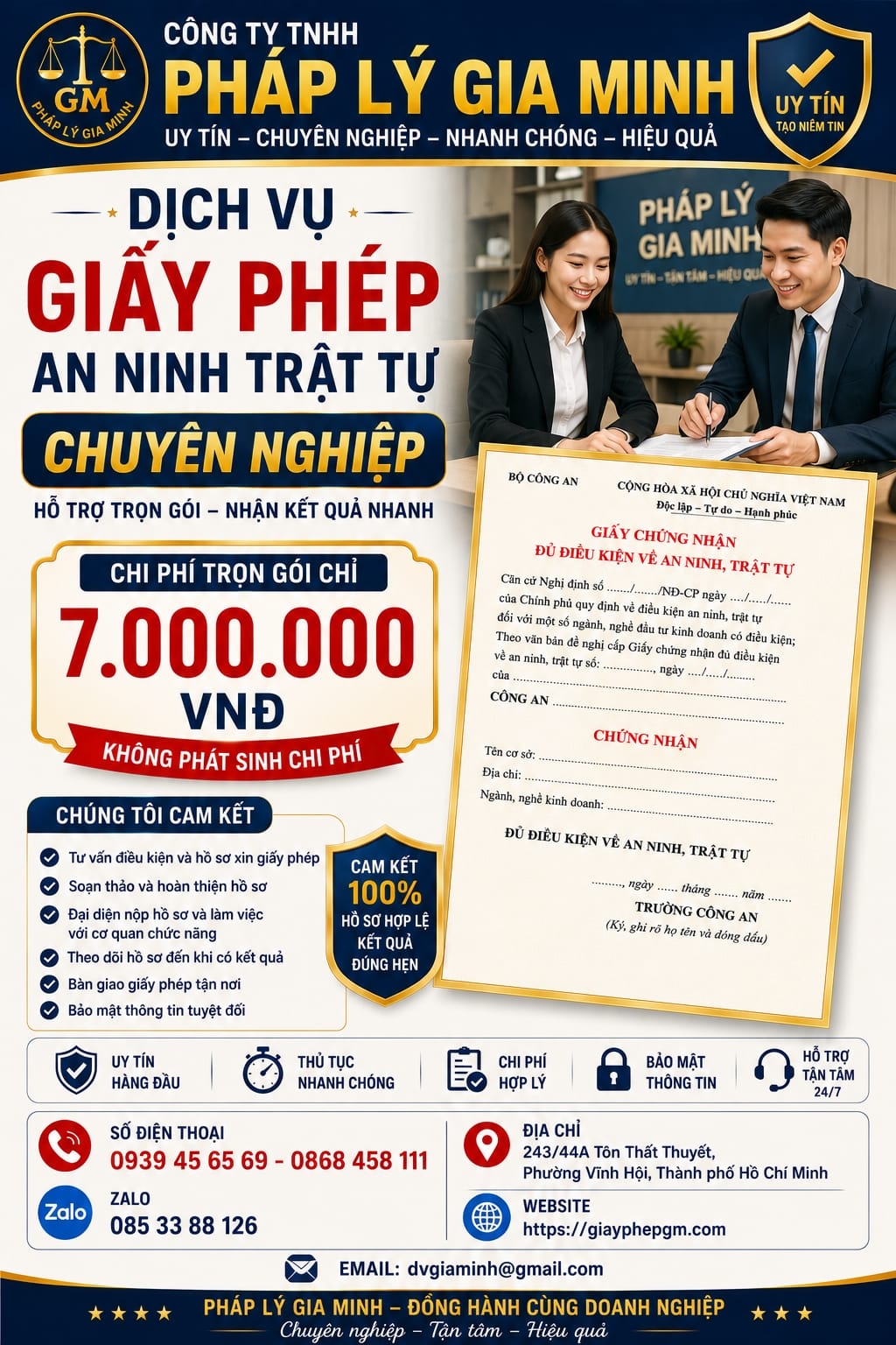 THỦ TỤC XIN CẤP GIẤY PHÉP AN NINH TRẬT TỰ TẠI LAI CHÂU 4 Chi phí xin giấy phép an ninh trật tự tại Lai Châu