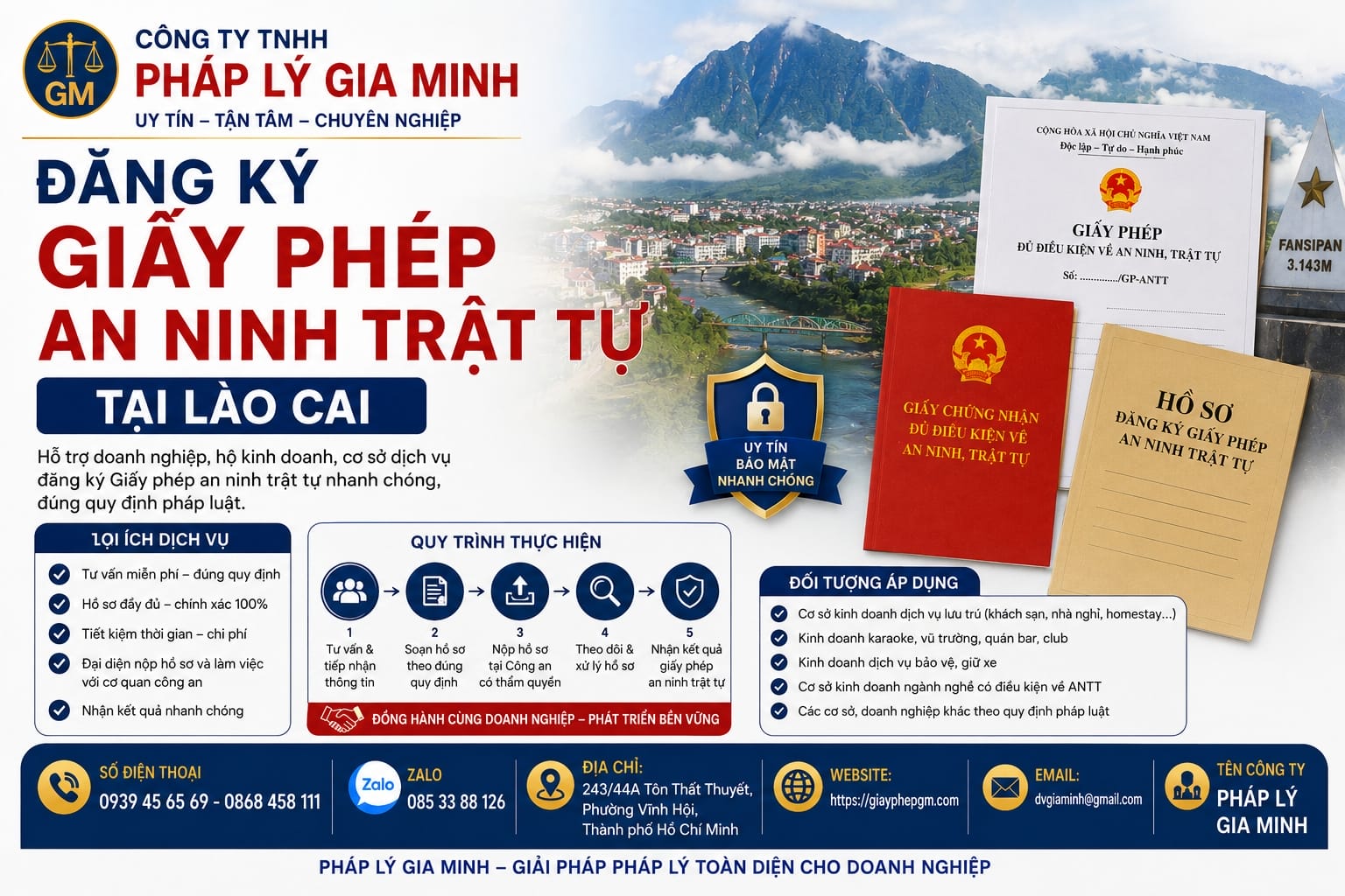 Đăng ký giấy phép an ninh trật tự tại Lào Cai