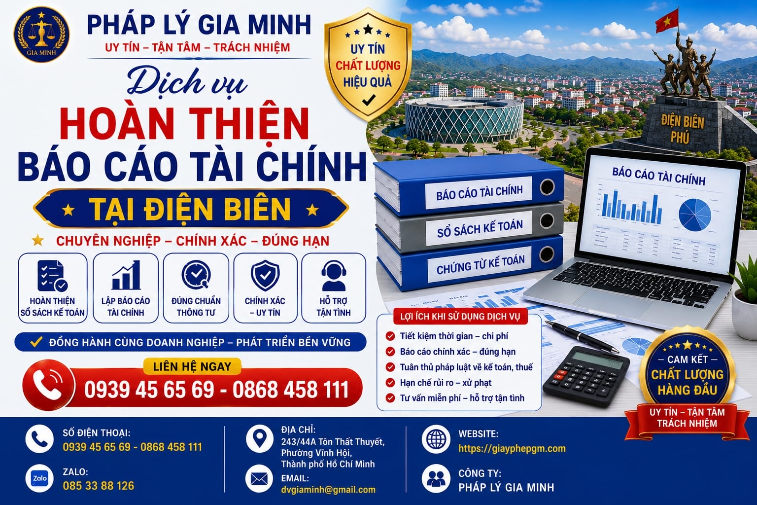 Dịch vụ hoàn thiện báo cáo tài chính tại Điện Biên
