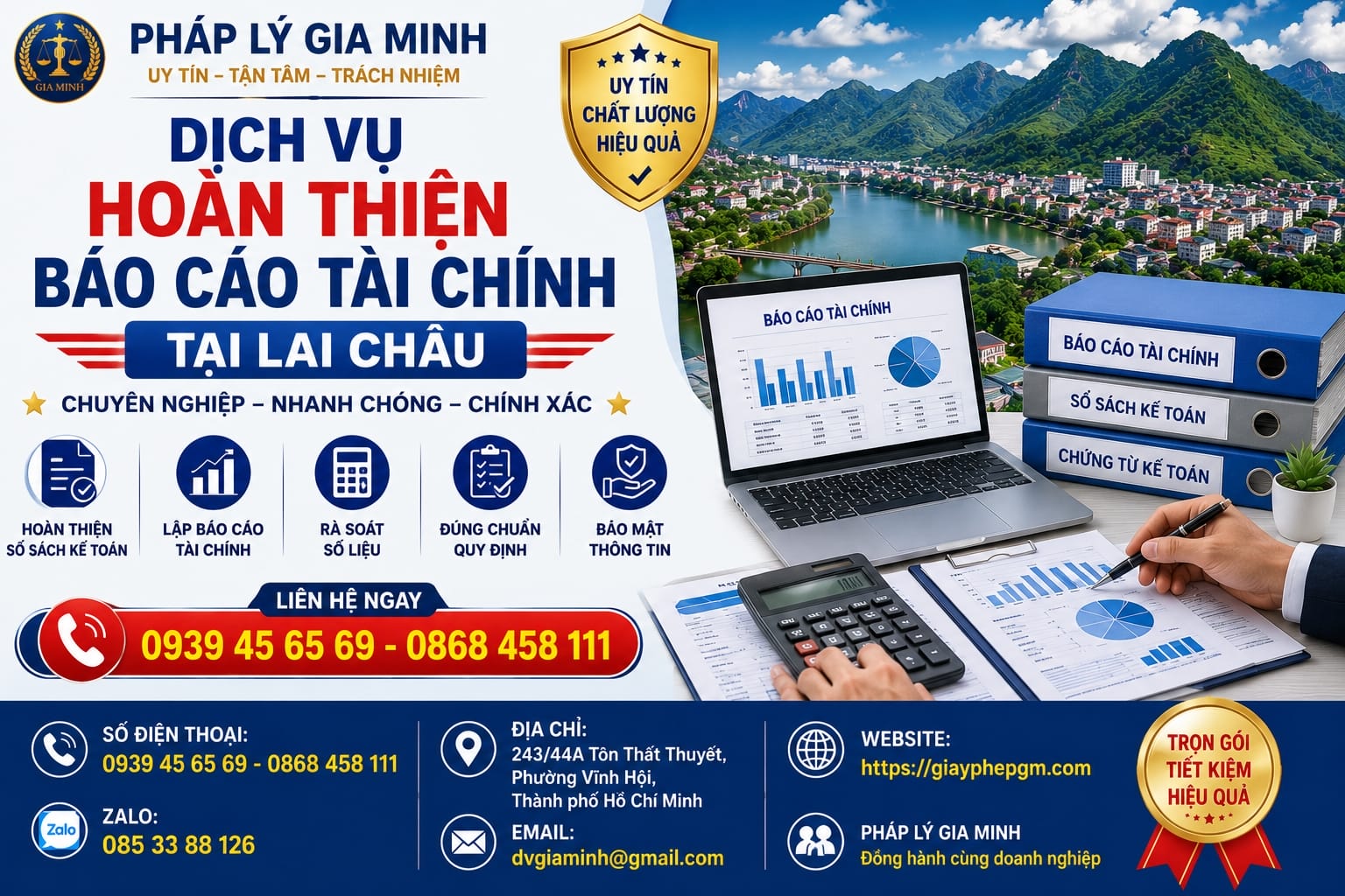 Dịch vụ hoàn thiện báo cáo tài chính tại Lai Châu