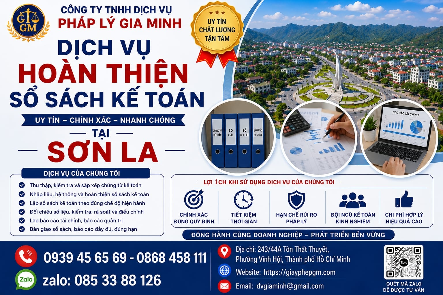 Dịch vụ hoàn thiện sổ sách kế toán tại Sơn La