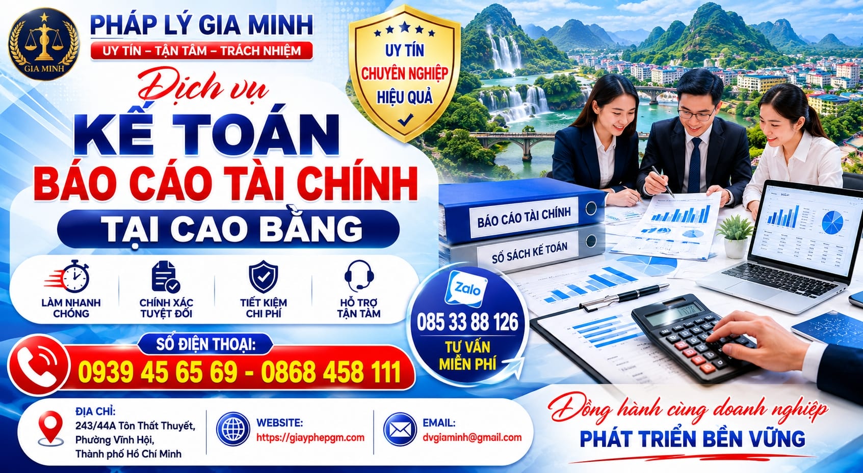 Dịch vụ kế toán báo cáo tài chính tại Cao Bằng