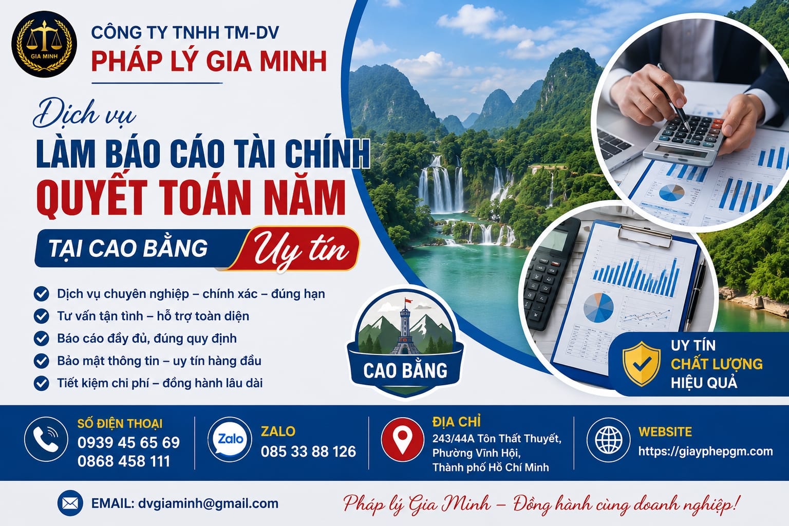 Dịch vụ làm báo cáo tài chính quyết toán năm tại Cao Bằng uy tín