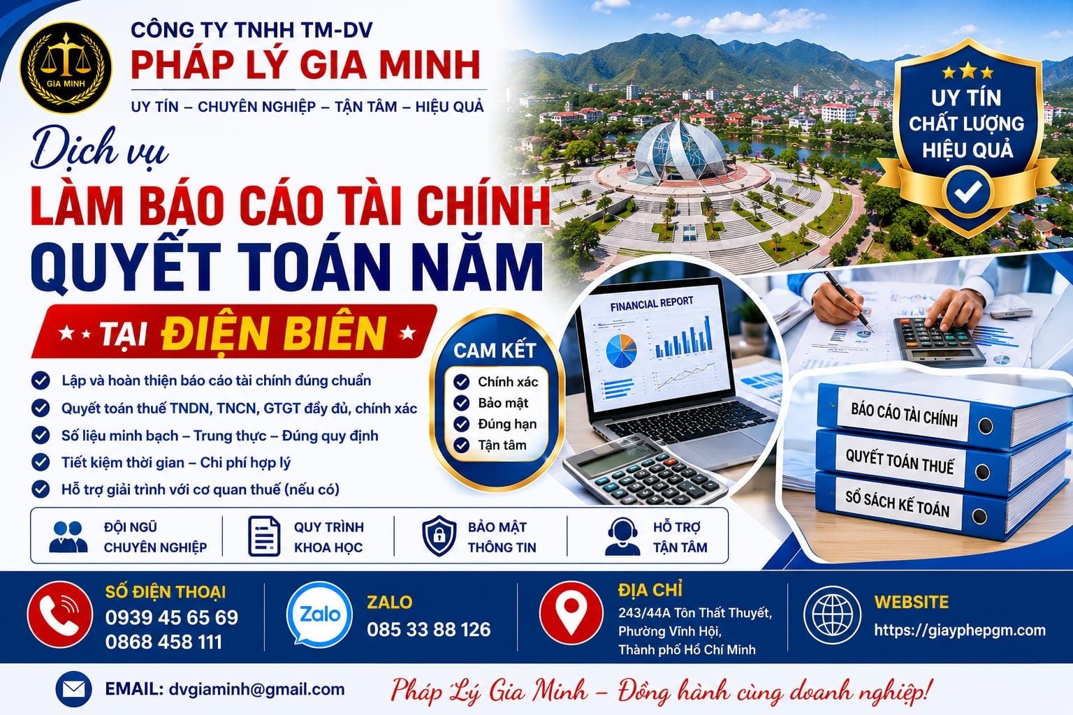 Dịch vụ làm báo cáo tài chính quyết toán năm tại Điện Biên uy tín