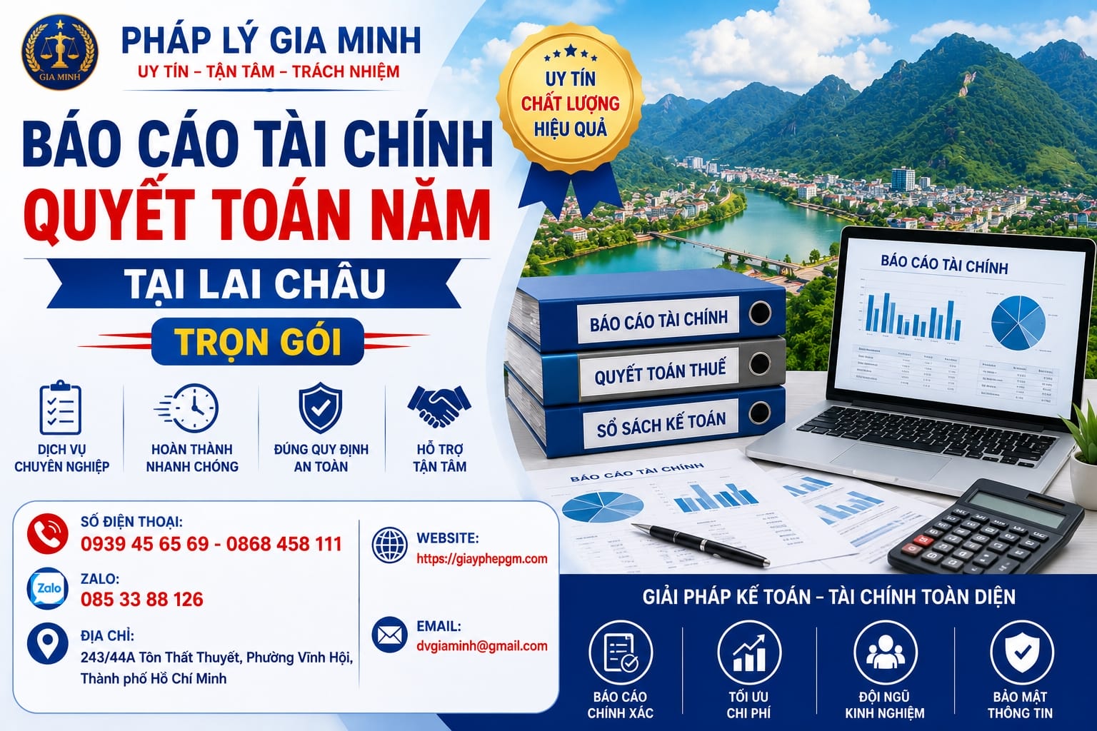 Dịch vụ làm báo cáo tài chính quyết toán năm tại Lai Châu uy tín