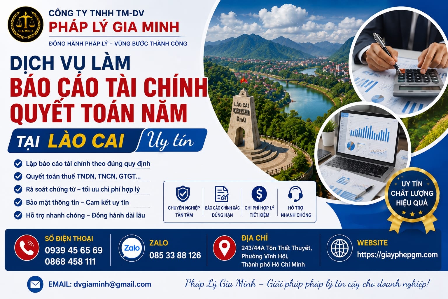 Dịch vụ làm báo cáo tài chính quyết toán năm tại Lào Cai uy tín