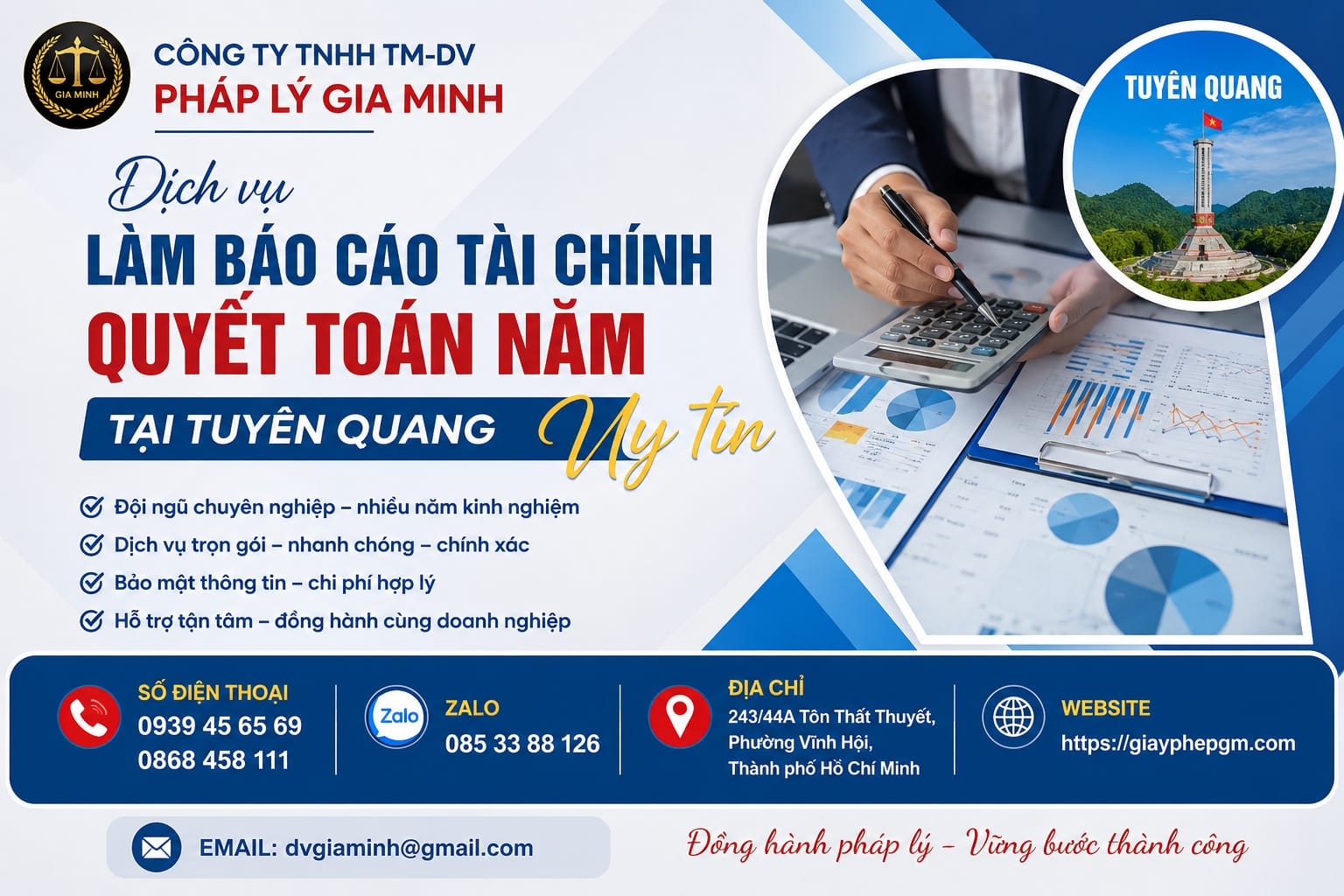 Dịch vụ làm báo cáo tài chính quyết toán năm tại Tuyên Quang uy tín