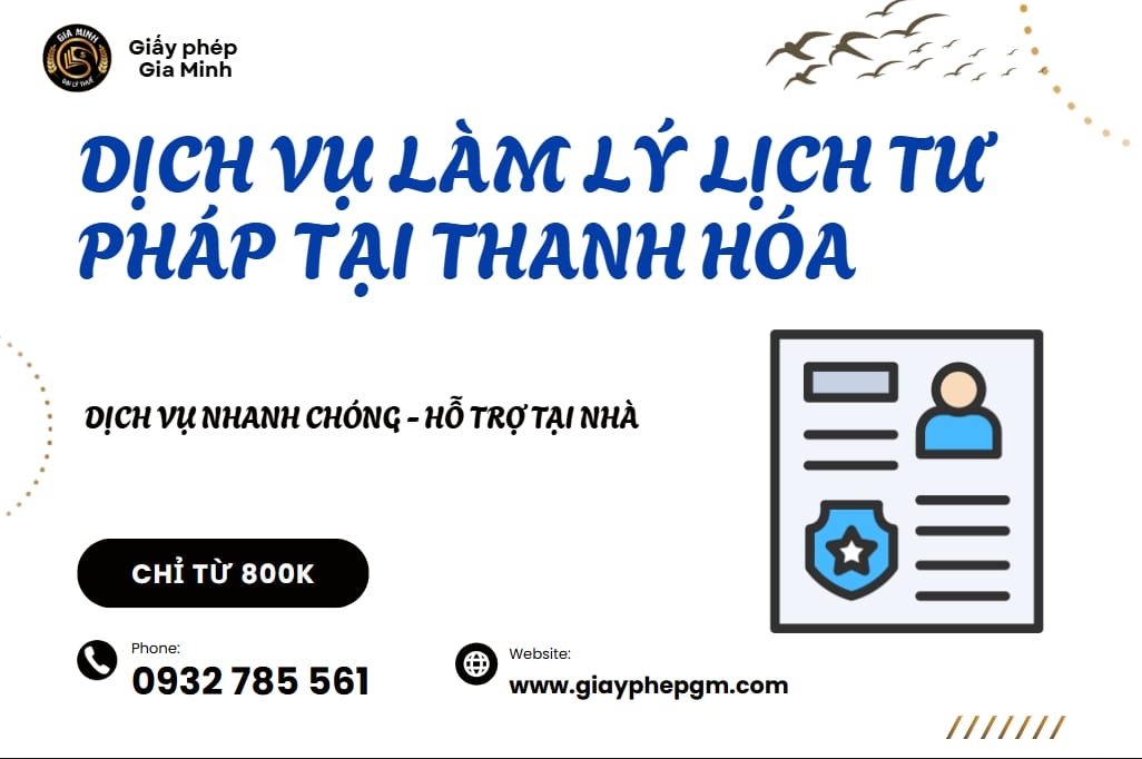 Dịch vụ làm lý lịch tư pháp tại Thanh Hóa