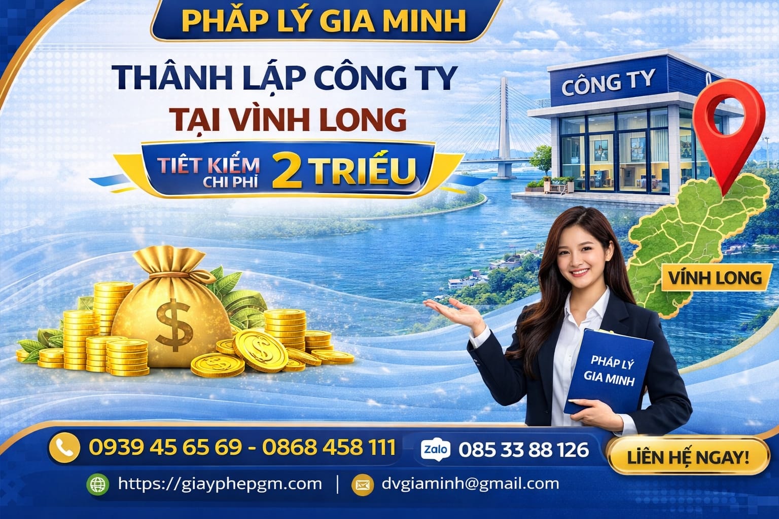 Dịch vụ mở công ty tại Vĩnh Long trọn gói giá rẻ