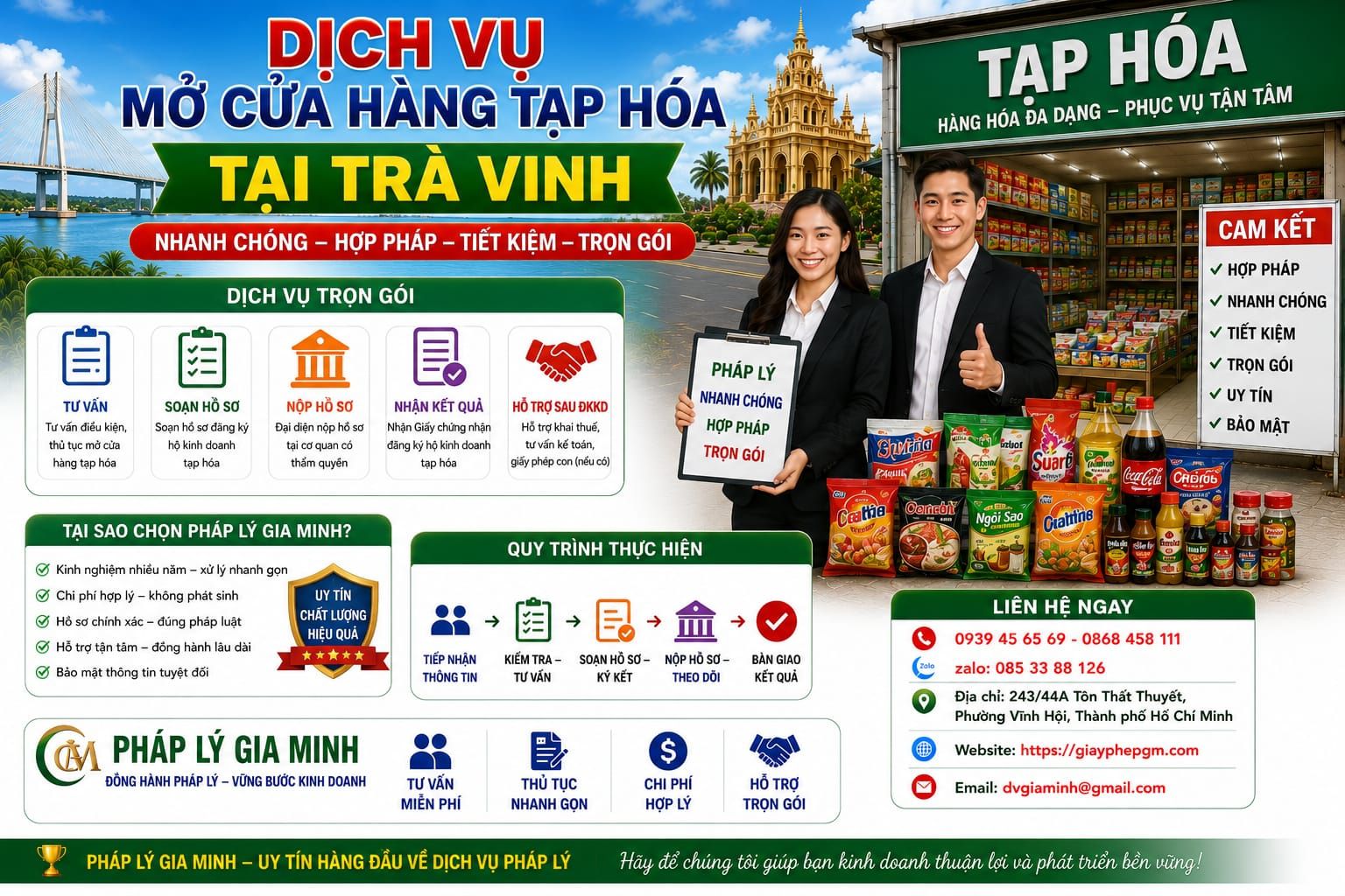 Dịch vụ mở cửa hàng tạp hóa tại Trà Vinh