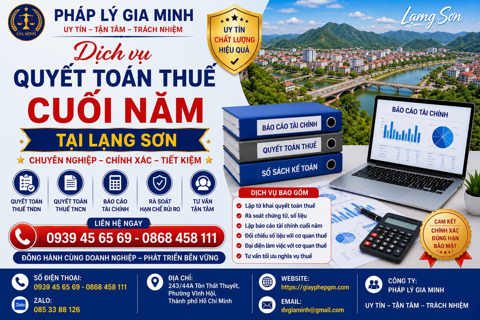 Dịch vụ quyết toán thuế và báo cáo tài chính tại Lạng Sơn