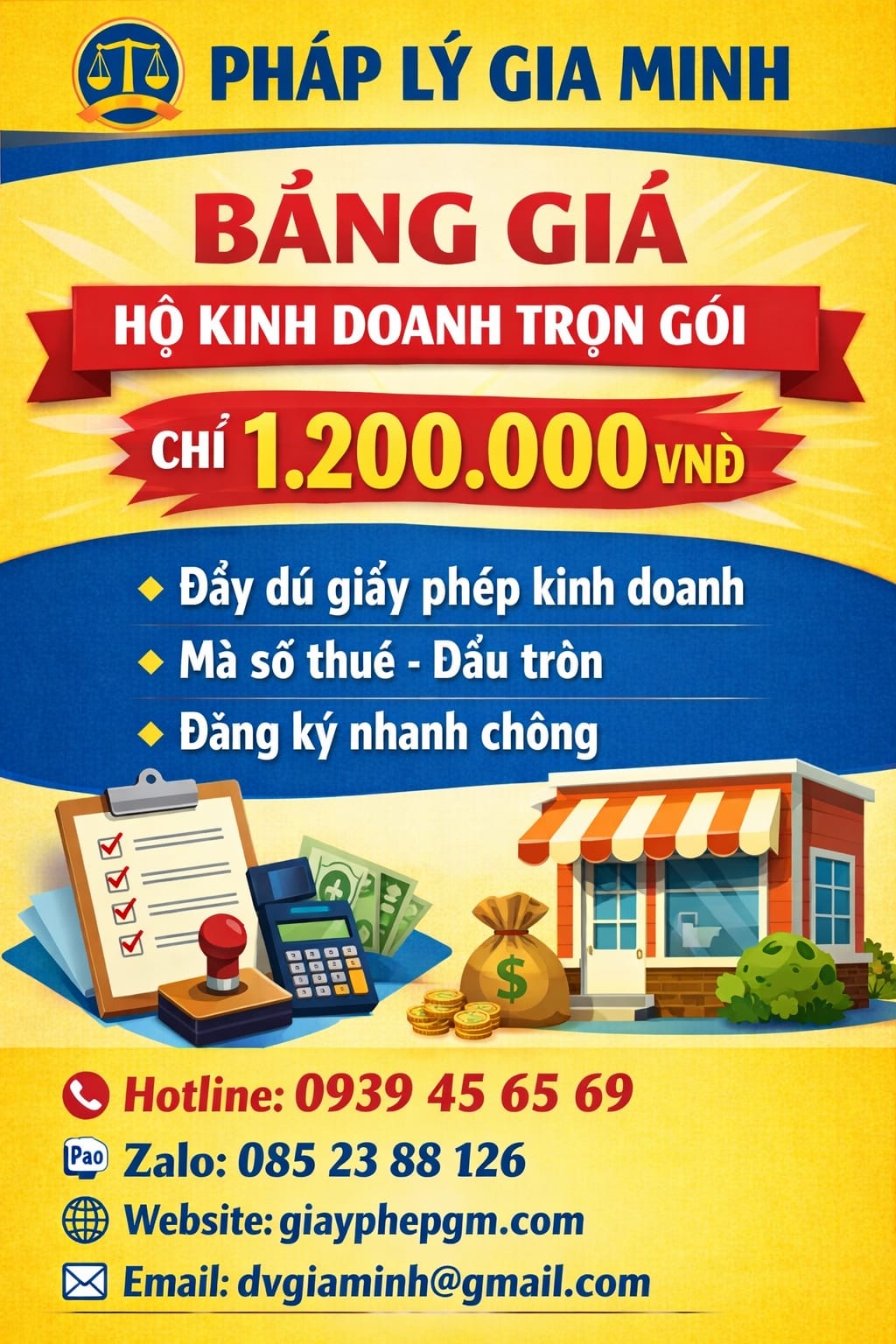 Dịch vụ thành lập hộ kinh doanh cá thể tại Bạc Liêu