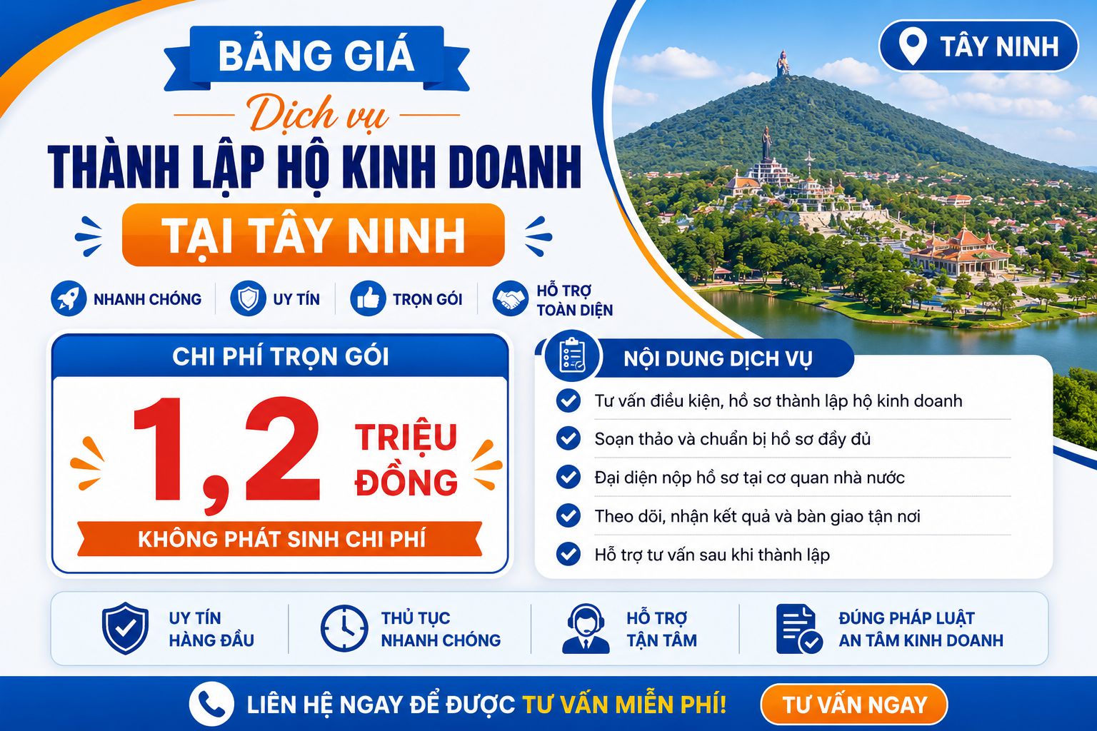 Dịch vụ thành lập hộ kinh doanh cá thể tại Tây Ninh trọn gói, nhanh chóng, đúng luật 4 Dịch vụ thành lập hộ kinh doanh tại Tây Ninh