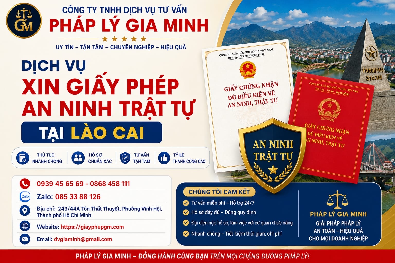 Dịch vụ xin giấy phép an ninh trật tự tại Lào Cai