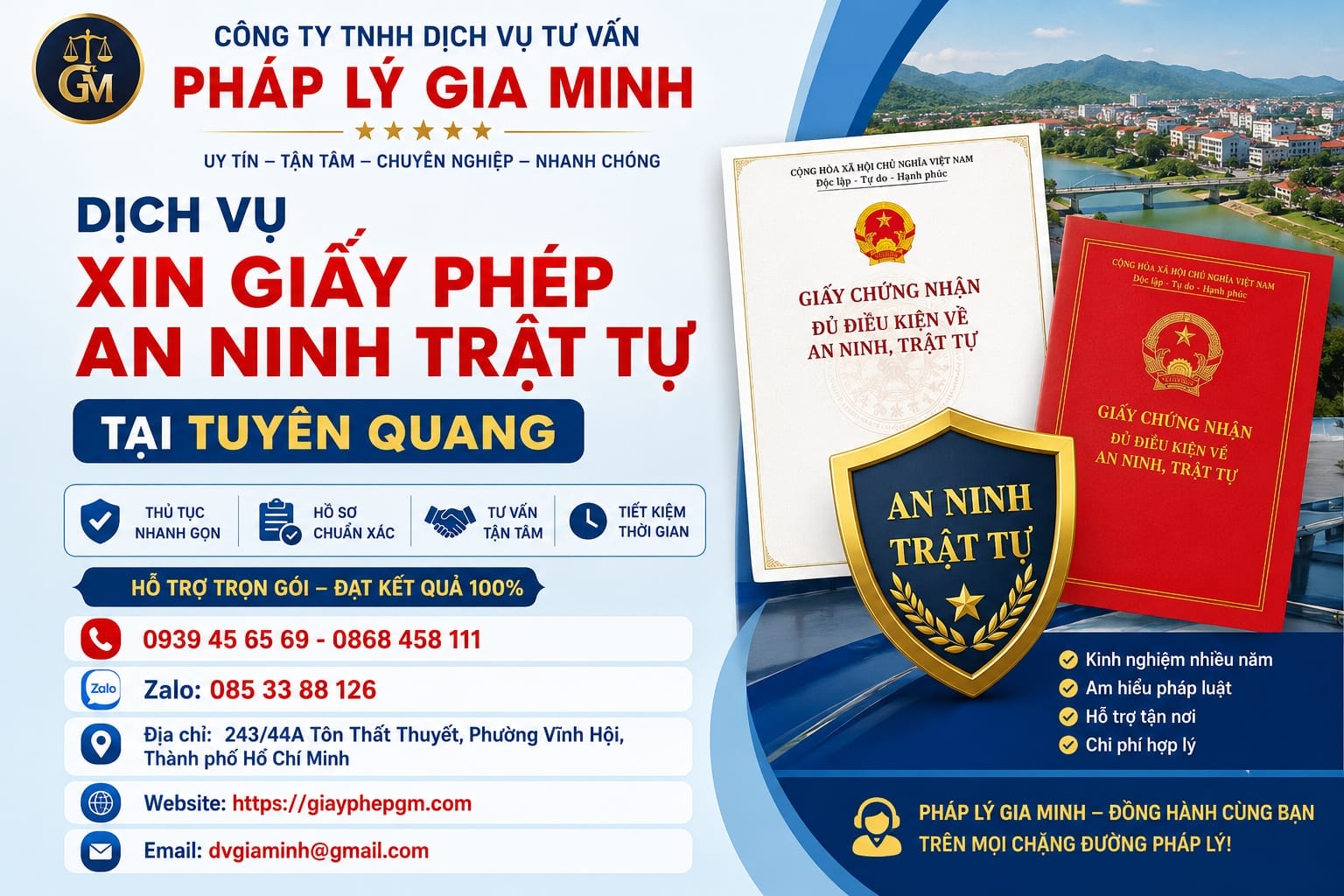 Dịch vụ xin giấy phép an ninh trật tự tại Tuyên Quang