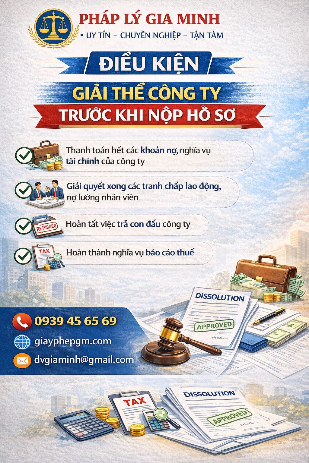 Điều kiện giải thể công ty tại Kon Tum theo Luật Doanh nghiệp hiện hành