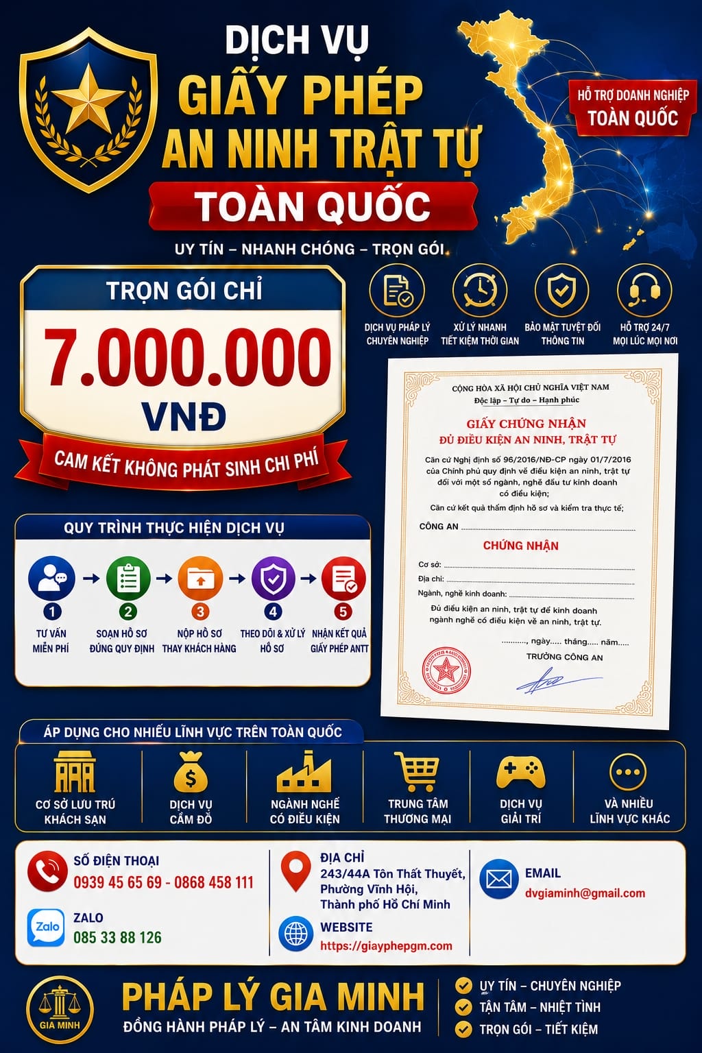 Thủ tục xin cấp giấy phép an ninh trật tự tại Thái Nguyên nhanh chóng và đúng quy định 2026 7 Điều kiện xin giấy phép an ninh trật tự tại Thái Nguyên