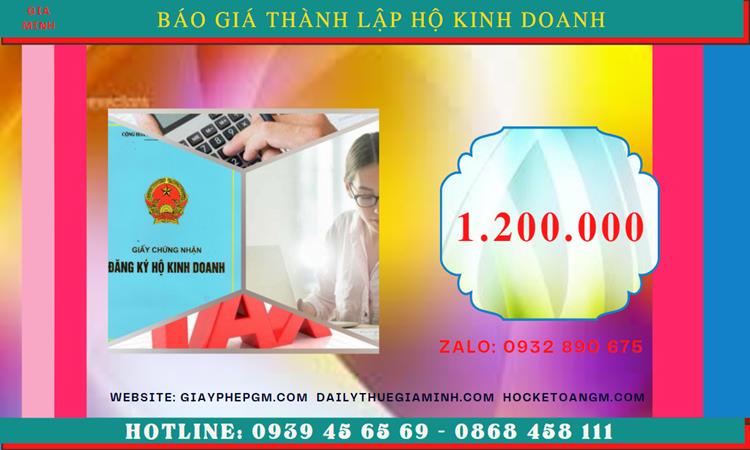 Dịch vụ đăng ký thành lập hộ kinh doanh tại  Bến Tre