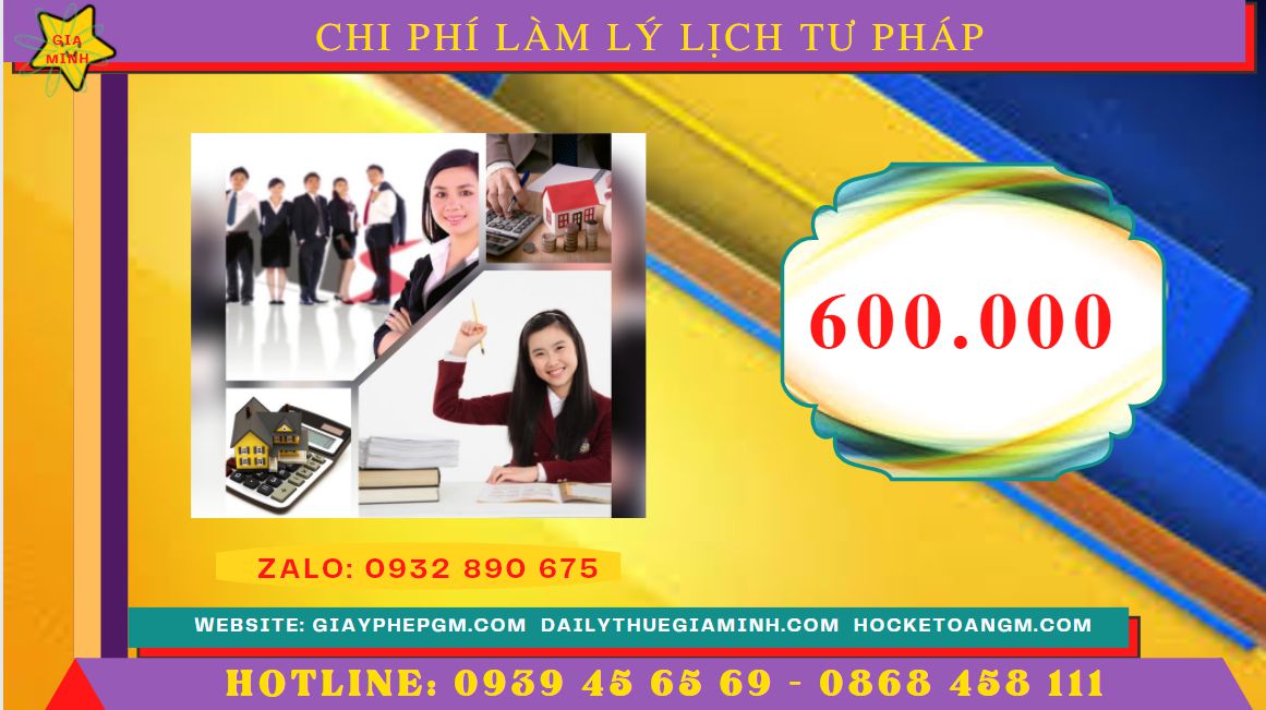 Bảng giá lý lịch tư pháp số 2 tại Huyện Cần Giờ