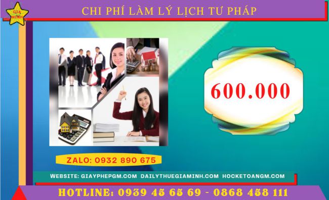 Bảng giá lý lịch tư pháp số 2 tại Huyện Thới Lai
