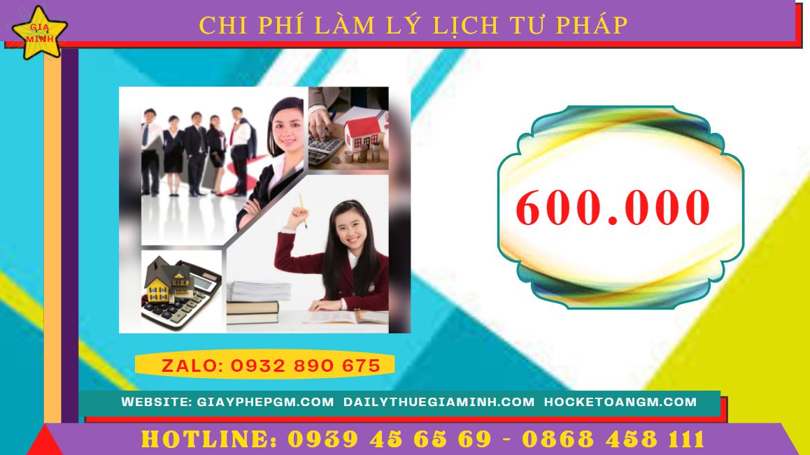 Bảng giá lý lịch tư pháp số 2 tại Quận Ninh Kiều