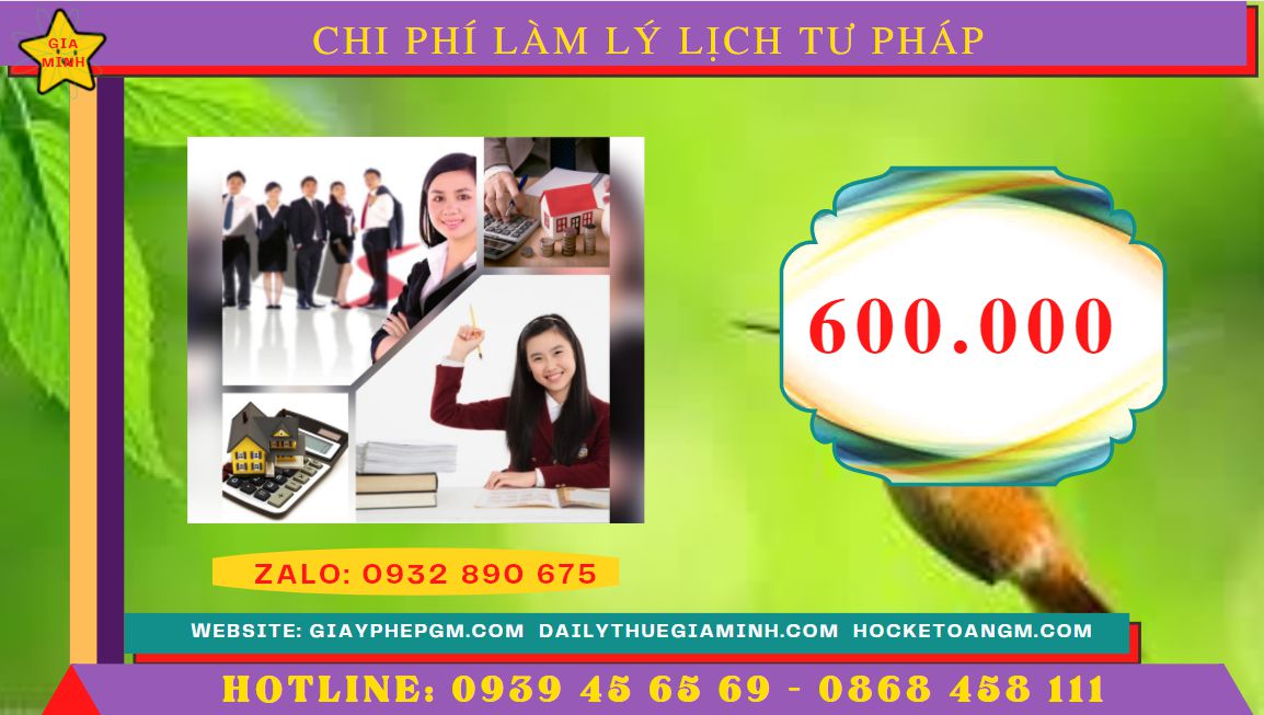 Bảng giá lý lịch tư pháp số 2 tại thành phố cần thơ