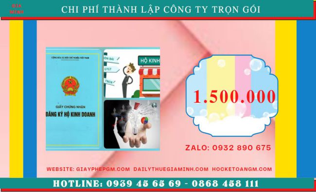 TƯ VẤN THÀNH LẬP DOANH NGHIỆP TẠI BÌNH PHƯỚC 12 Bảng giá thành lập doanh nghiệp tại Bình Phước