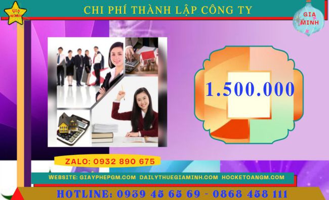 Bảng giá thành lập doanh nghiệp tại Hà Tĩnh