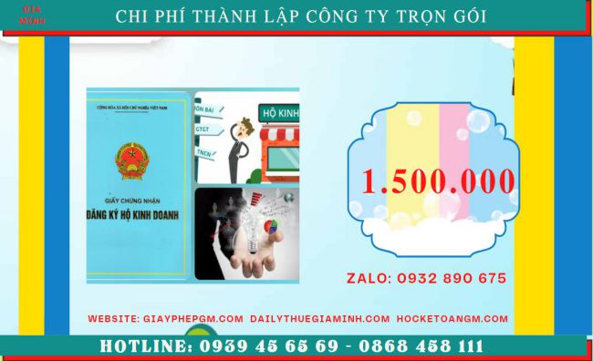 Bảng giá thành lập doanh nghiệp tại Hải Phòng