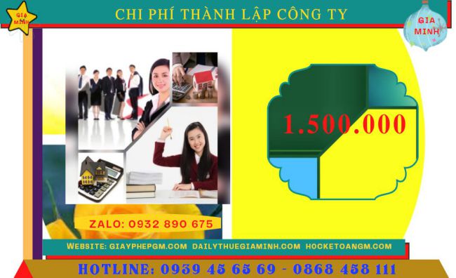 Bảng giá thành lập doanh nghiệp tại Thái Nguyên