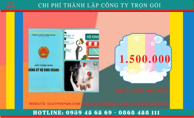 Bảng giá thành lập doanh nghiệp tại Tiền Giang