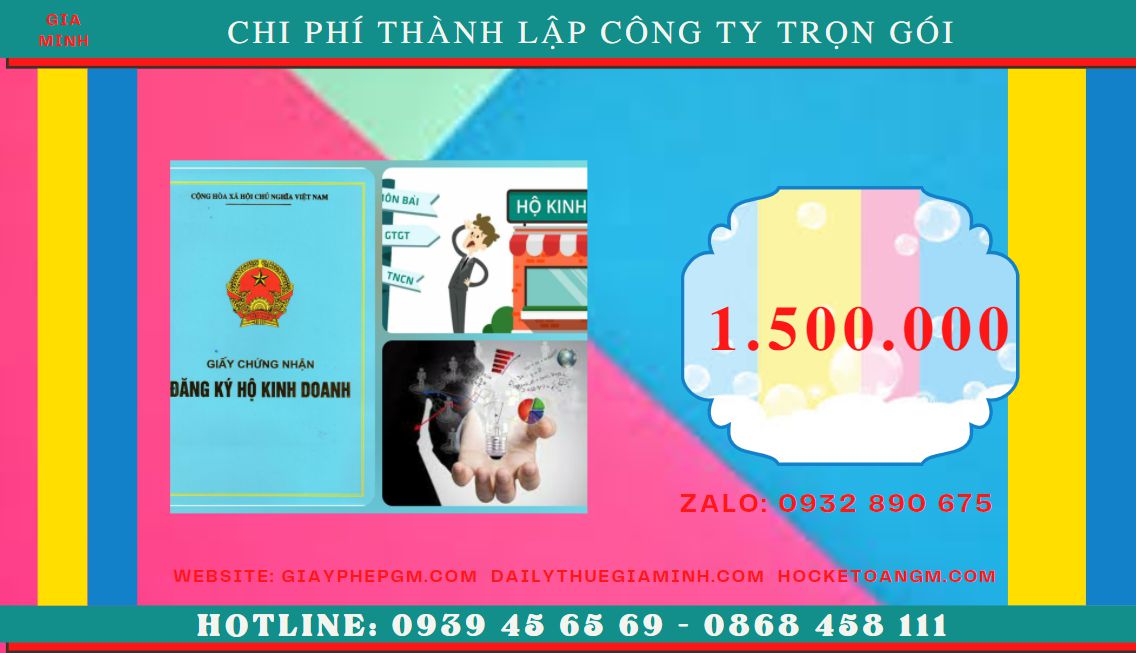 TƯ VẤN THÀNH LẬP DOANH NGHIỆP TẠI TRÀ VINH 12 Bảng giá thành lập doanh nghiệp tại Trà Vinh