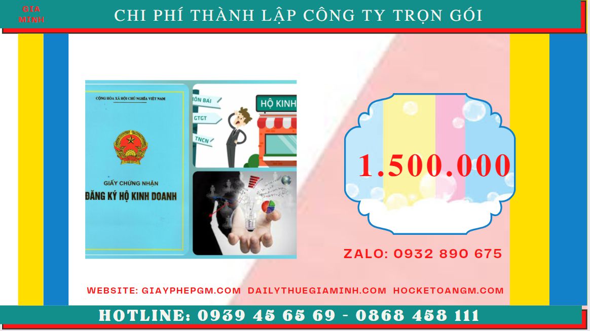 Bảng giá thành lập doanh nghiệp tại Vũng Tàu